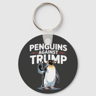 Penguins against Trump Anti Trump ResistTarrifs Nyckelring
