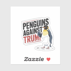 Penguins Against Trump Anti Trump USA Klistermärken
