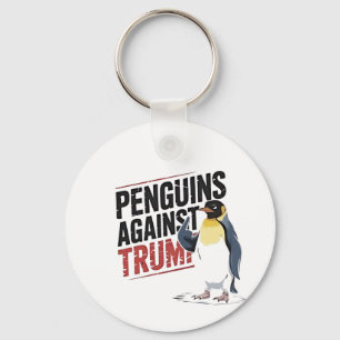 Penguins Against Trump Anti Trump USA Nyckelring