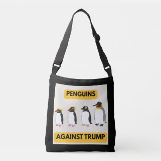 Penguins Against Trump Axelväska
