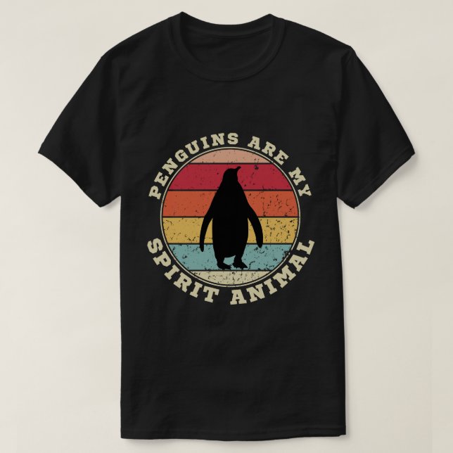 Penguins är mitt andliga djur T-Shirt (Design framsida)