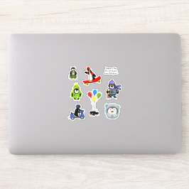 Penguins at Play Anpassningsbar-cut Vinyl Sticker Klistermärken