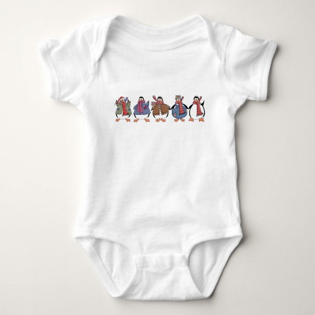 Penguins Baby Outfit T Shirt (Framsida)