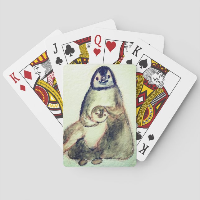 Penguins Bicycle® Poker-uppspelningskort Casinokort (Baksidan)
