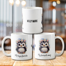 Penguins Bilingual Mi Taza Favorita Spain White Kaffemugg
