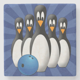 Penguins Bowling Stone Underlägg Sten
