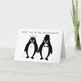 Penguins Bridesmaid-begäran Inbjudan