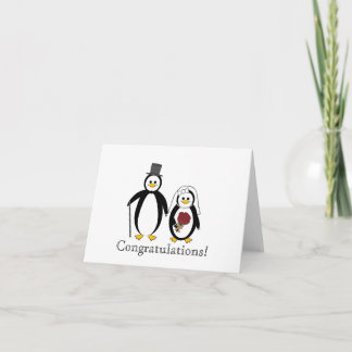 Penguins bröllop-årsdag kort