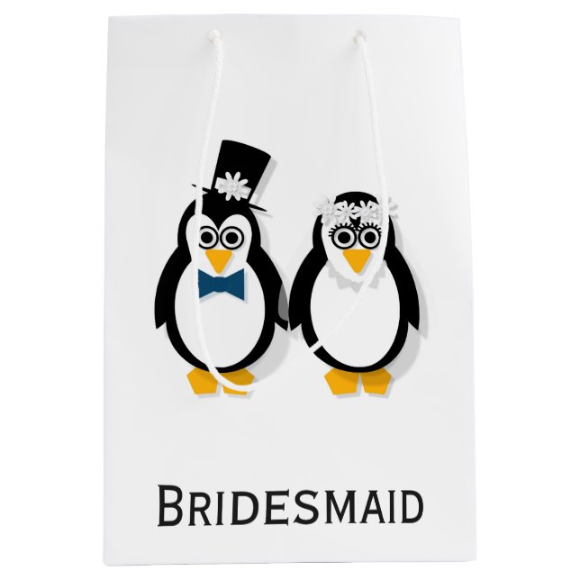 Penguins Bröllop Gift Bag (Anpassadet) (Framsidan)