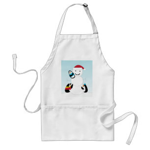 Penguins Byggnad Snögubbe Apron Förkläde