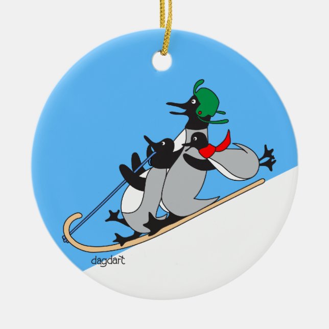 Penguins Ceramic Ornament (Framsidan)
