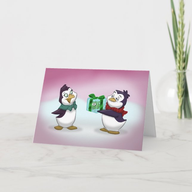 Penguins "Coola Yule"-kort Helgkort (Framsida)