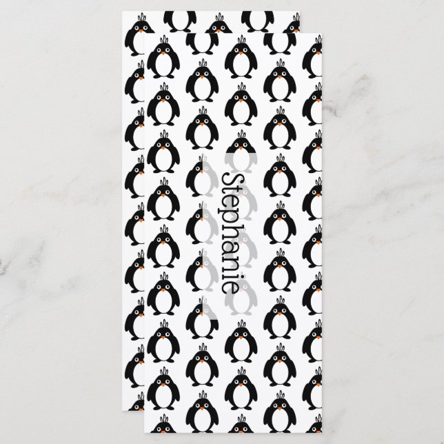 Penguins Design Bookmark (Fram/baksida)