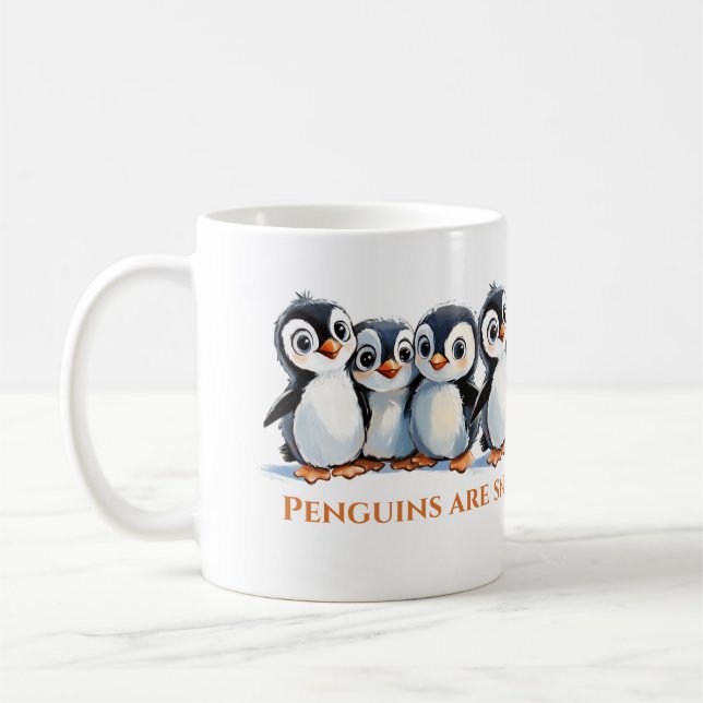 Penguins, du är så söt, jag gillar dig, du, Tea oc Kaffemugg (Vänster)