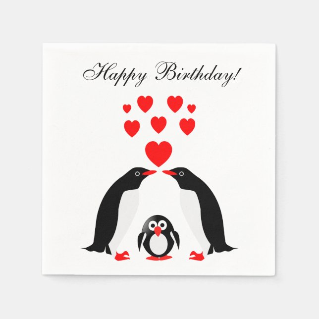 Penguins familj pappersservett (Framsidan)