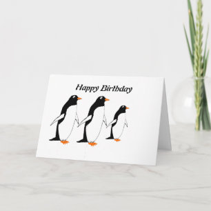 Penguins födelsedagskort kort