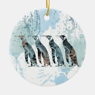 Penguins Friends Forever Julgransprydnad Keramik