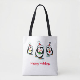 Penguins Glad helg julklapp Tygkasse