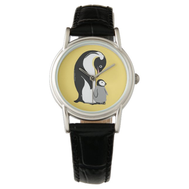 Penguins Gult och Black Wristwatch Armbandsur (Framsida)