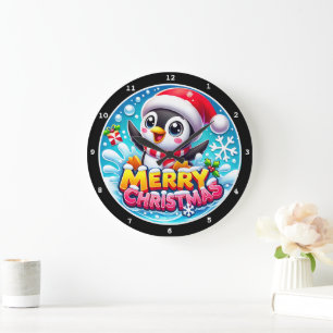 Penguins Helgdag Spirit" - Skälig jul Stor Klocka