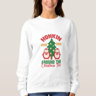 Penguins Honkin runt Julgran T Shirt