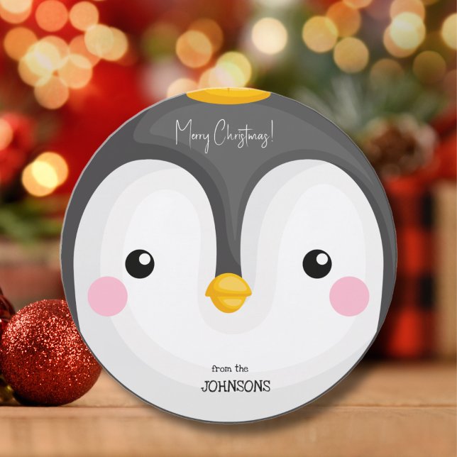 Penguins huvud-God jul-kort Inbjudningar (Skapare uppladdad)