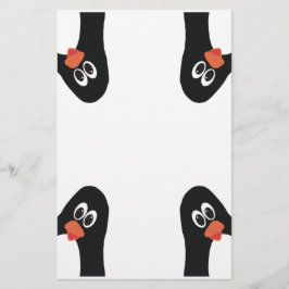 Penguins i hörnet Funny och söt Brevpapper