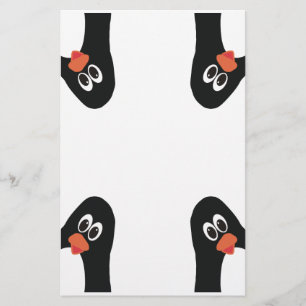 Penguins i hörnet Funny och söt Brevpapper