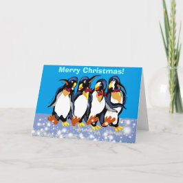 Penguins i tarmarna, God jul! Helgkort