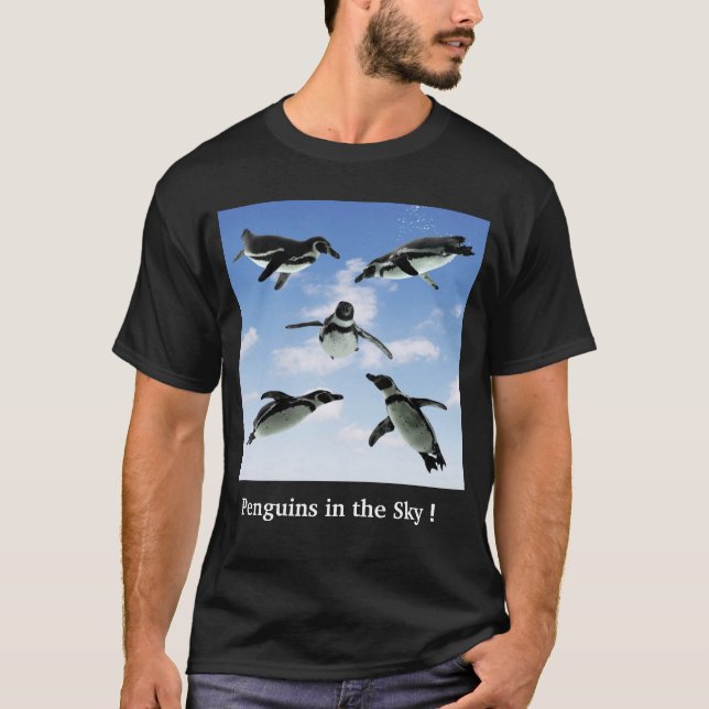Penguins in the Sky T Shirt (Framsida)