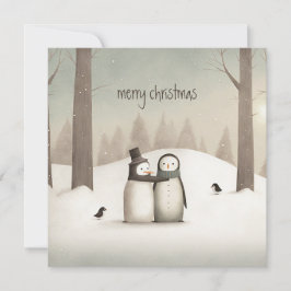 Penguins Jul Helgdag Kort