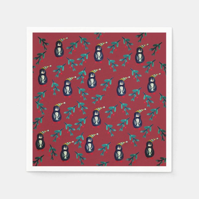 Penguins jul pappersservett (Framsidan)