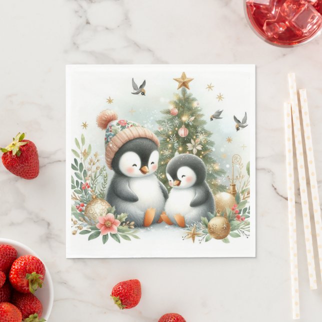 Penguins jul pappersservett (Insitu)
