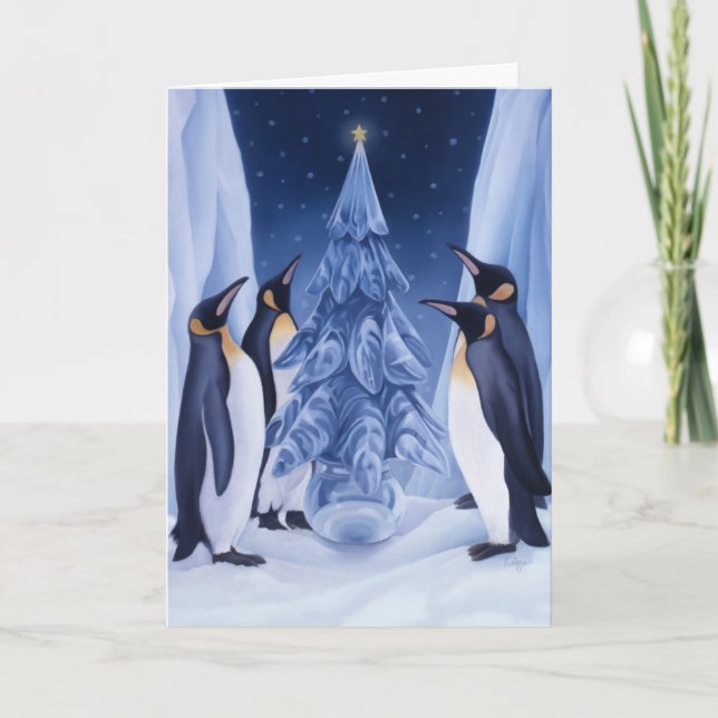 Penguins julkort helgkort (Framsida)