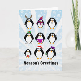 Penguins julkort helgkort