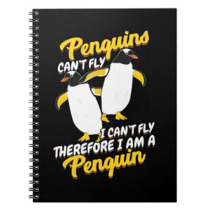 Penguins kan inte flyga. anteckningsbok