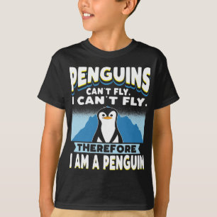 Penguins kan inte flyga med Penguin Boys Girls Kid T Shirt