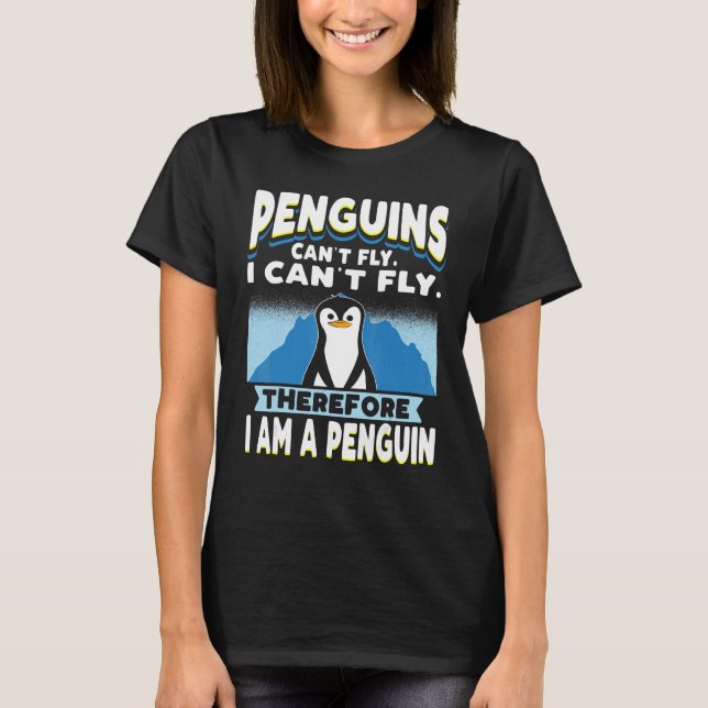 Penguins kan inte flyga Penguin Boys Girls Kids T Shirt (Framsida)