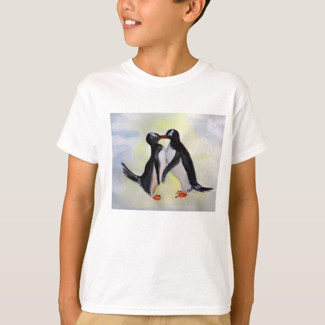 Penguins Kids Sport-Tek Passande Långärmad Tee (Framsida)
