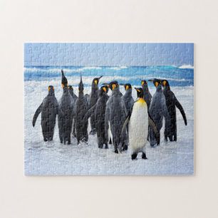Penguins Marching till Ocean Jigszle Puzzle Pussel
