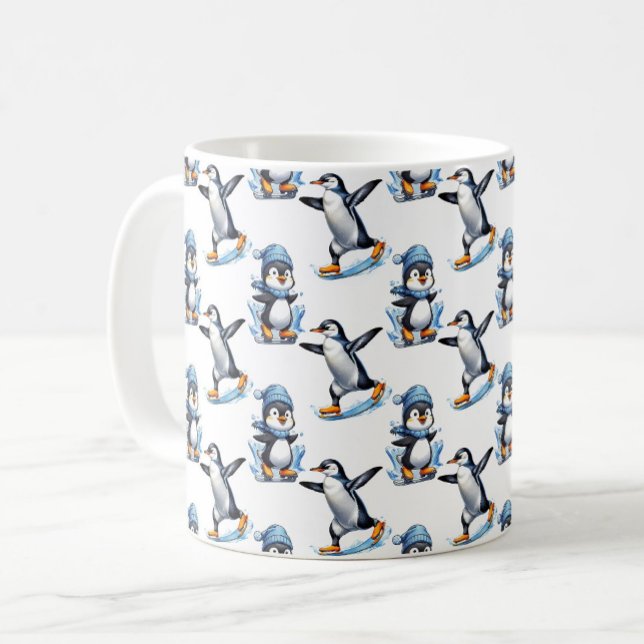 Penguins Mönster Design Kaffemugg (Skapare uppladdad)