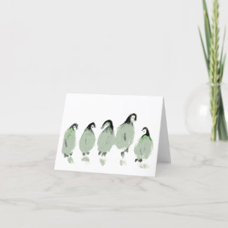 Penguins Notecards Tack Kort