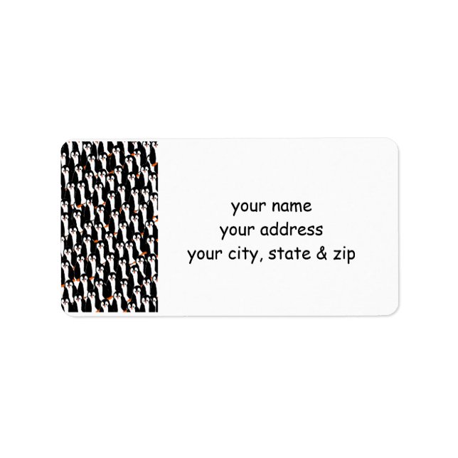 Penguins nya piles adressetikett (Framsidan)