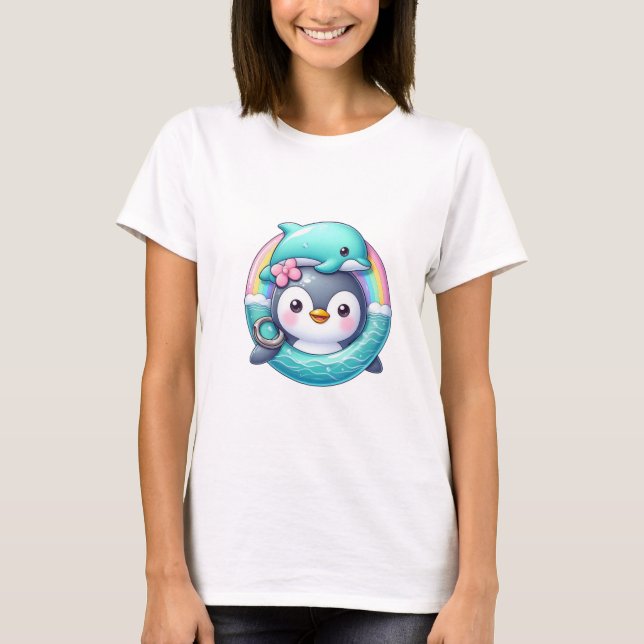 Penguins Oceanen Äventyr T Shirt (Framsida)