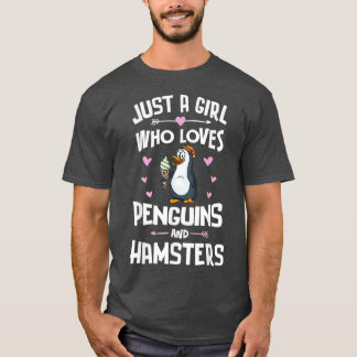 Penguins och Hamsters Cute Gift for Girls Women T Shirt