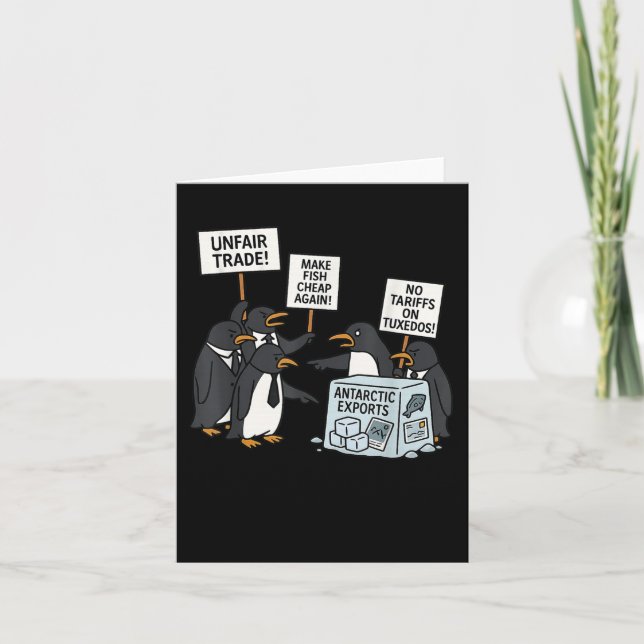 Penguins protest mot taxor - den berömda penguin-t kort (Framsida)