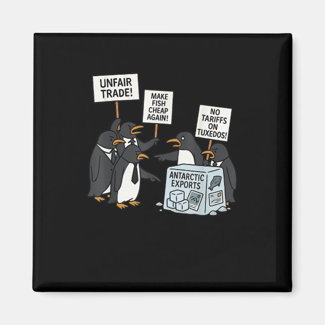 Penguins protest mot taxor - den berömda penguin-t magnet (Framsidan)