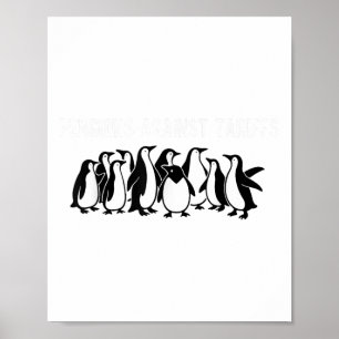 Penguins protest mot taxor - den berömda penguin-t poster