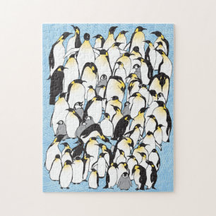 Penguins Puzzle 11x14 för färgblinda Pussel