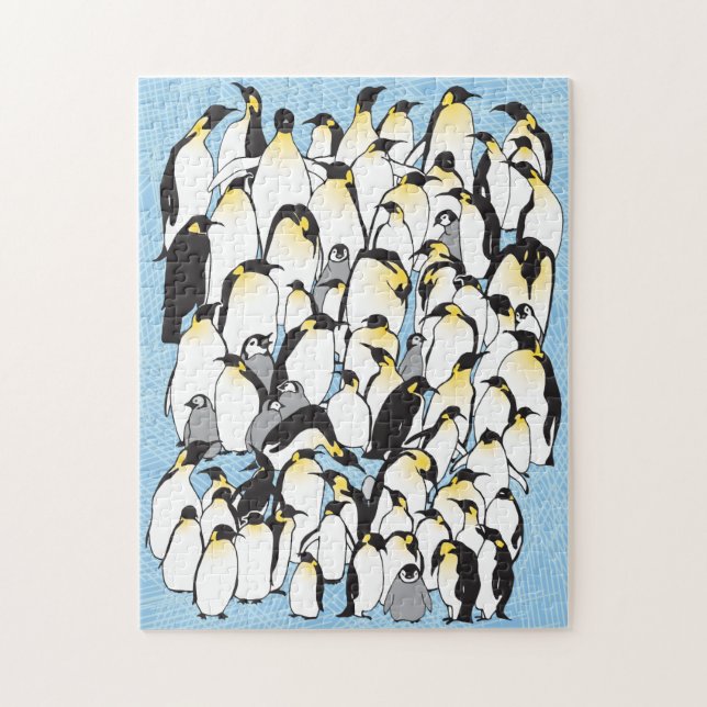 Penguins Puzzle 11x14 för färgblinda Pussel (Vertikal)